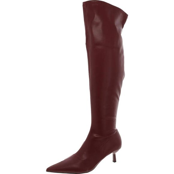 Madden Girl Womens Deserai Red Wide Calf Tall Over-The-Knee Boots Shoes New - Picture 1 of 5